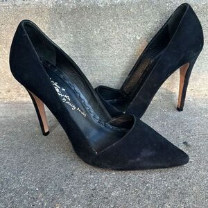 Alice + Olivia Women's Black Suede Heels size 39.5 (9.5)